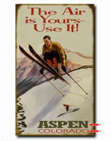 Aspen Vintage Wood Sign