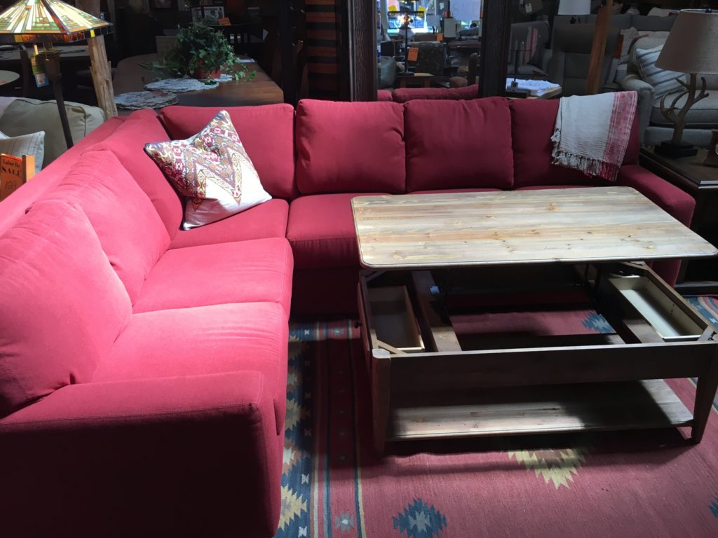 American Leather Sleeper Sofa & Lift-Top Coffee Table