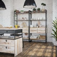 Industrial -Island and Shelving