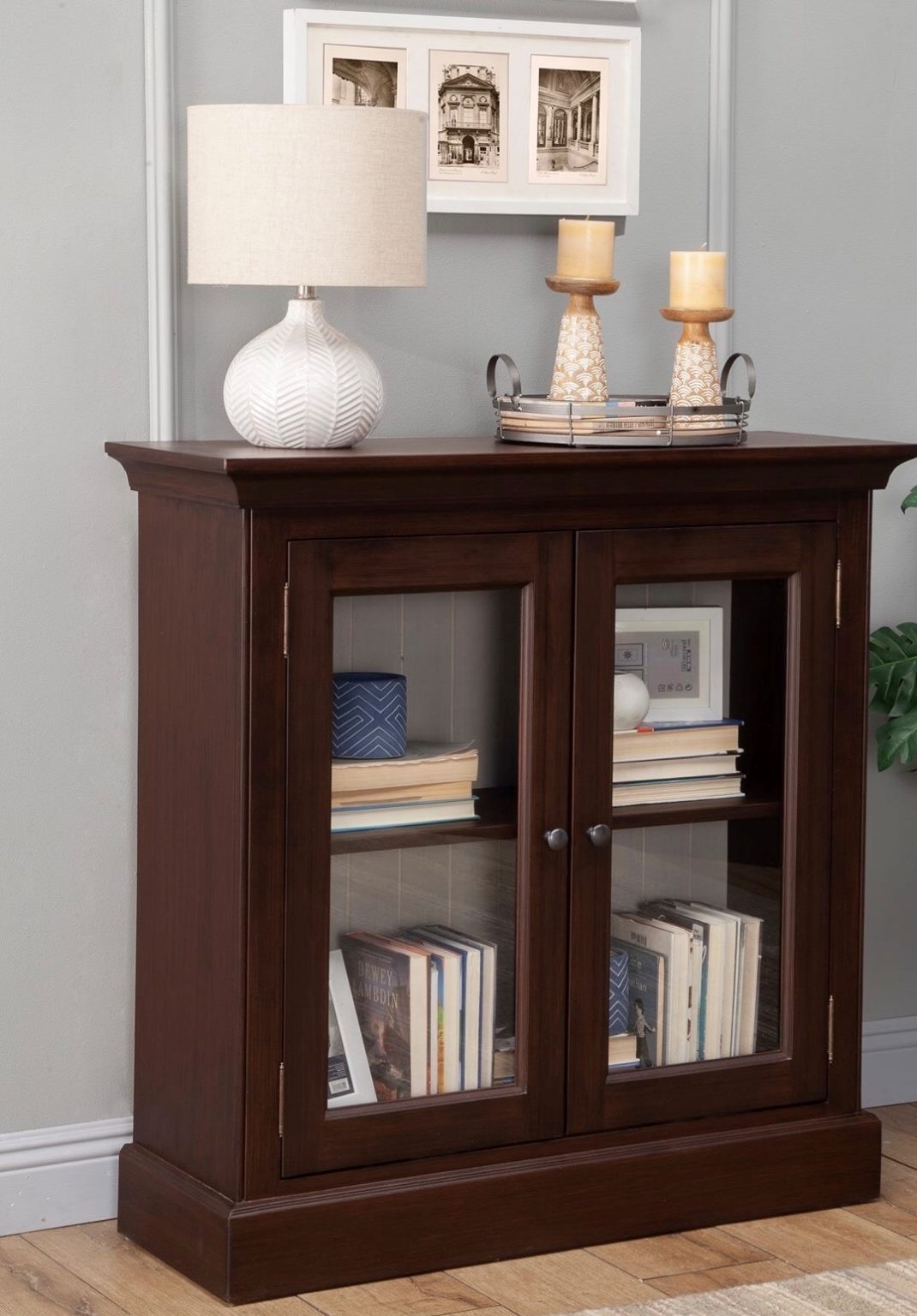 Small Bookcase with glass doors - OldTown Furniture & Furniture Depot
