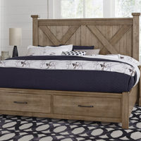 X Bed with drawers