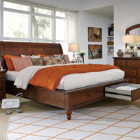 Sleigh Bed with storage