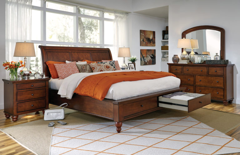 Sleigh Bed with storage