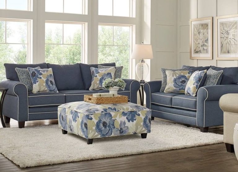 Traditional Sofa, Loveseat and Ottoman
