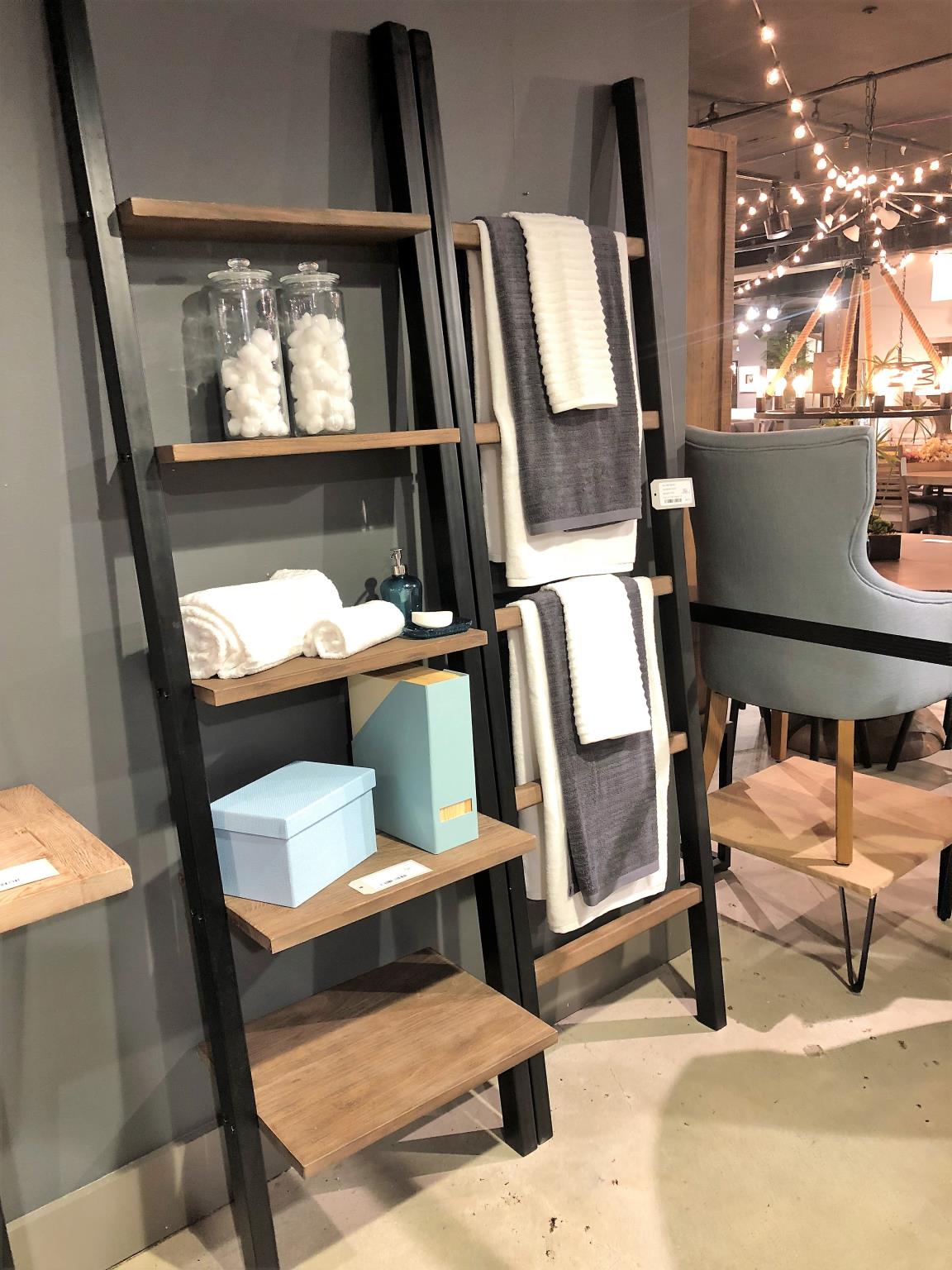 Bella Ladder Towel Bar and Shelf OldTown Furniture & Furniture Depot