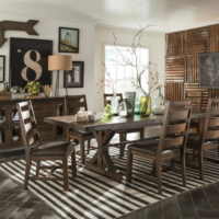 Rustic Dining With Metal Accents