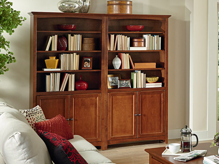 Alder Bookcases with doors